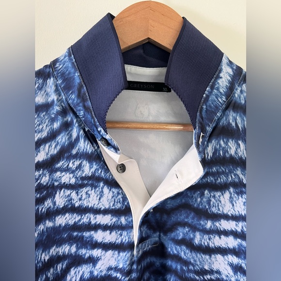 Greyson Blue Tiger Fur XL Polo - Picture 2 of 4
